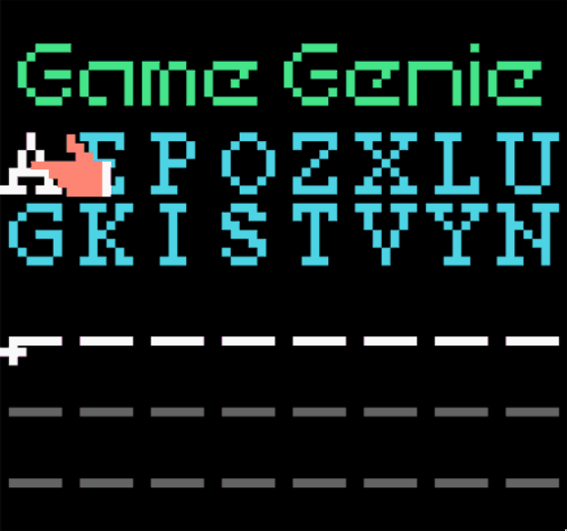 Game Genie code screen